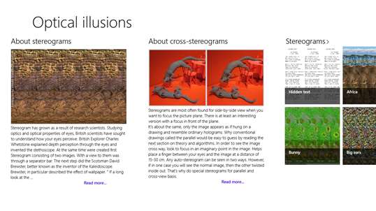 Stereograms and optical illusions screenshot 2