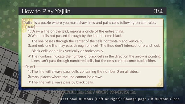 Puzzle by Nikoli W Yajilin — 4