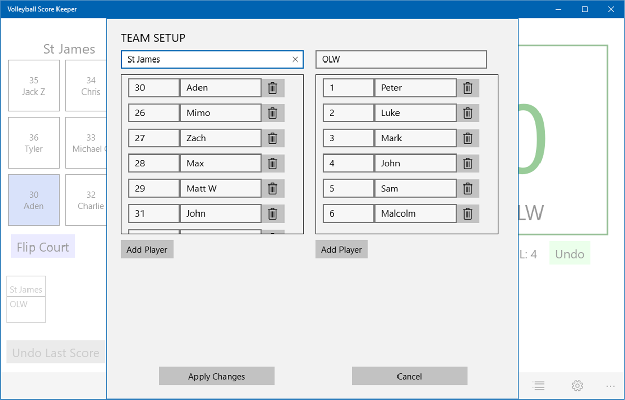 #3. Volleyball Score Keeper (Windows) By: LandyGames