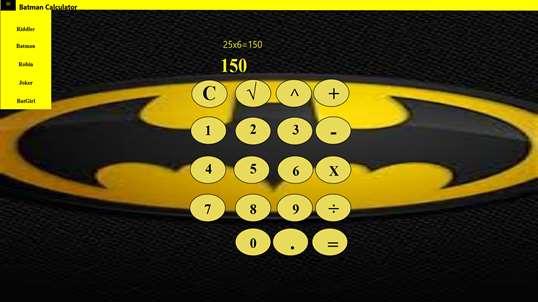 Batman Calculator Windows 10 screenshot 4