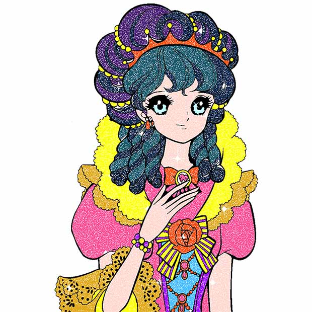 Princess Glitter Color By Number - Girls Coloring Book