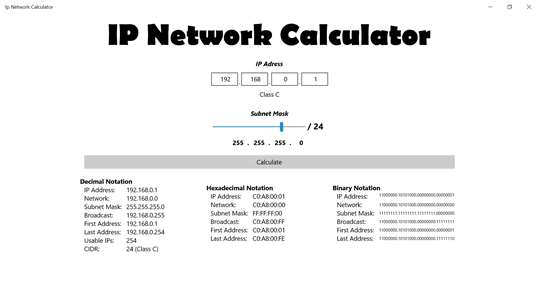 IP Network Calculator For Windows 10 PC Free Download Best Windows 10 
