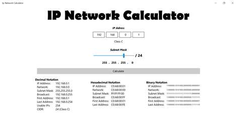 IP Network Calculator Screenshots 1