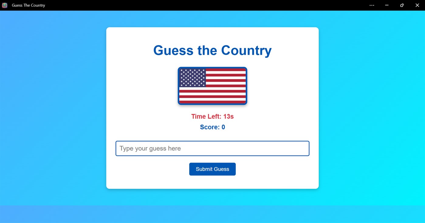 #1. Guess The Country (Windows) By: pubteamsix