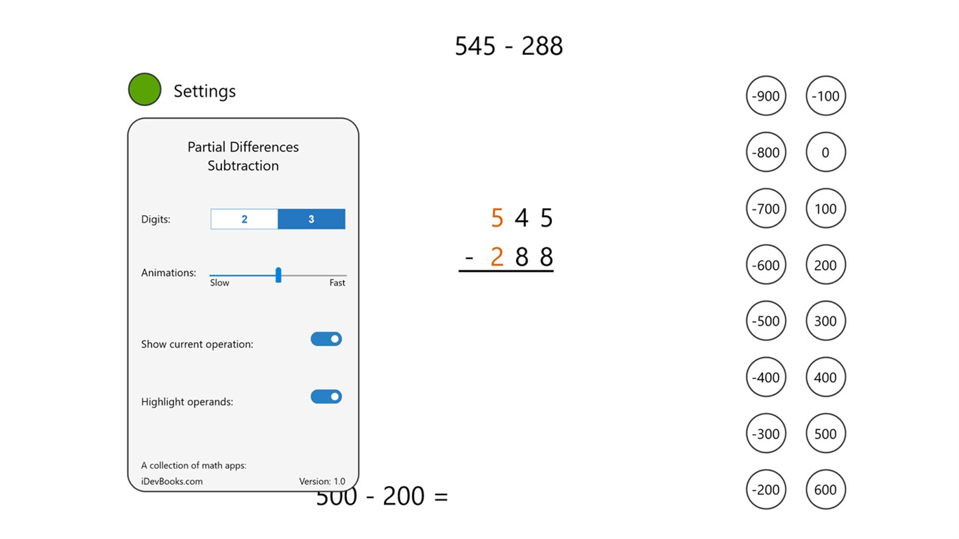 #3. Partial Differences Subtraction (Windows) Podle: iDevBooks