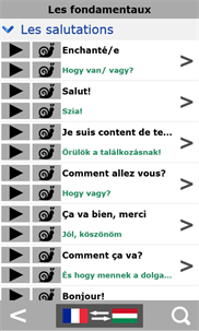 French to Hungarian phrasebook screenshot 2