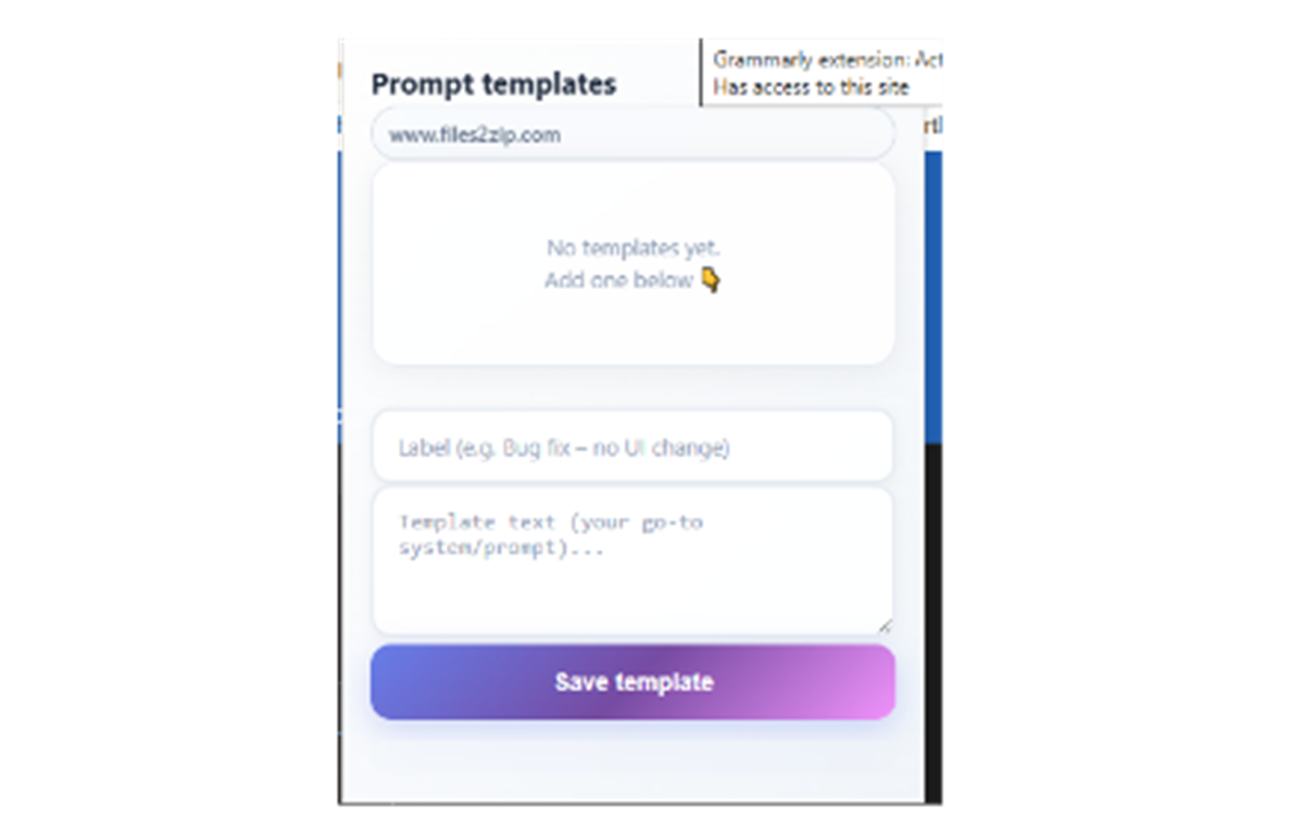 PromptSave - Prompts Template Manager
