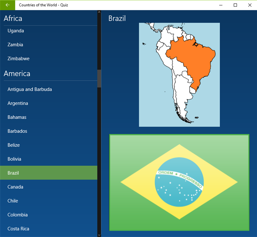 #3. World Quiz - Countries and Flags (Windows) Podle: Julien Wendling