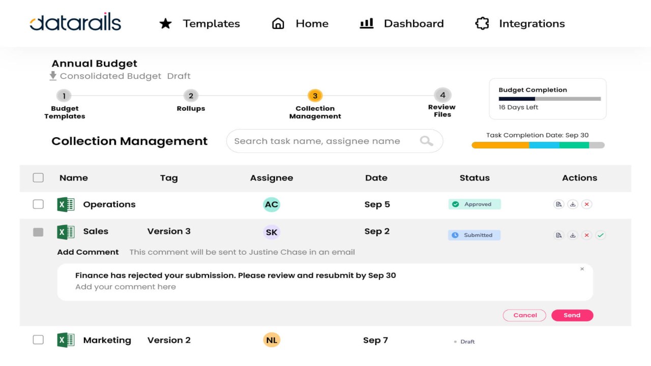 Snapshot 3 of Datarails