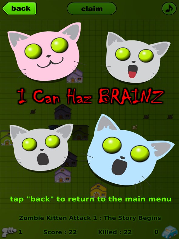 #3. Zombie Kitten Attack (Windows) Podle: The Code Zone
