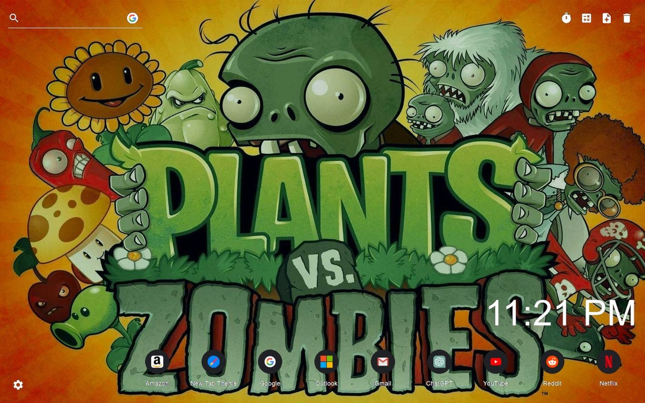 Plants Vs Zombies Wallpaper New Tab