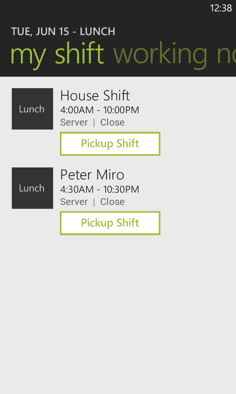 HotSchedules for Windows 10 Mobile