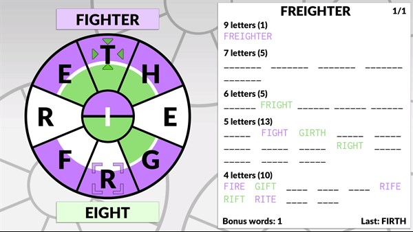 Word Wheel by POWGI — 2