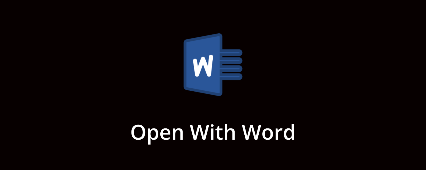 Open with Word marquee promo image