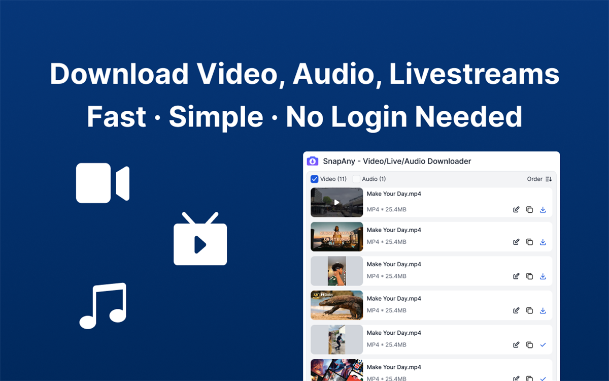 SnapAny - Video/Live/Audio Downloader
