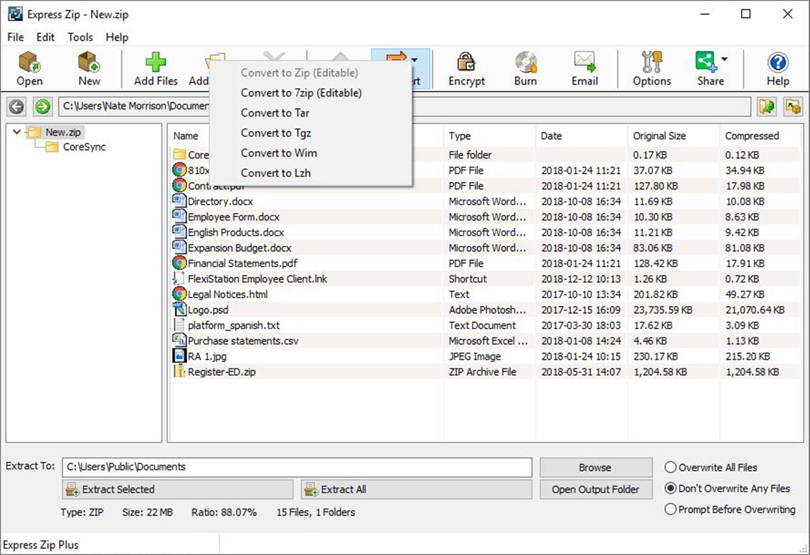 #3. Express Zip (Windows) De: NCH Software
