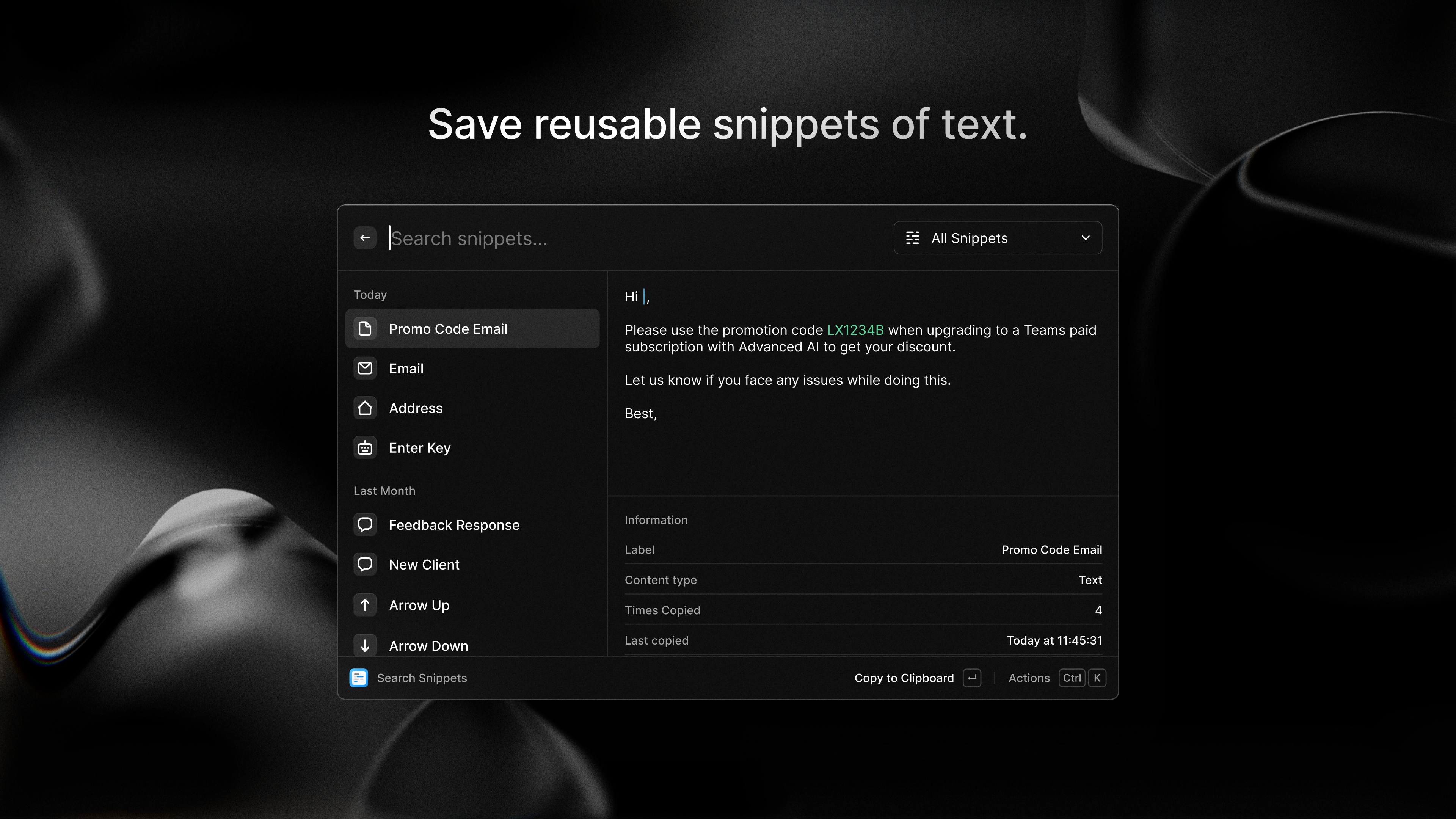 Raycast screenshot