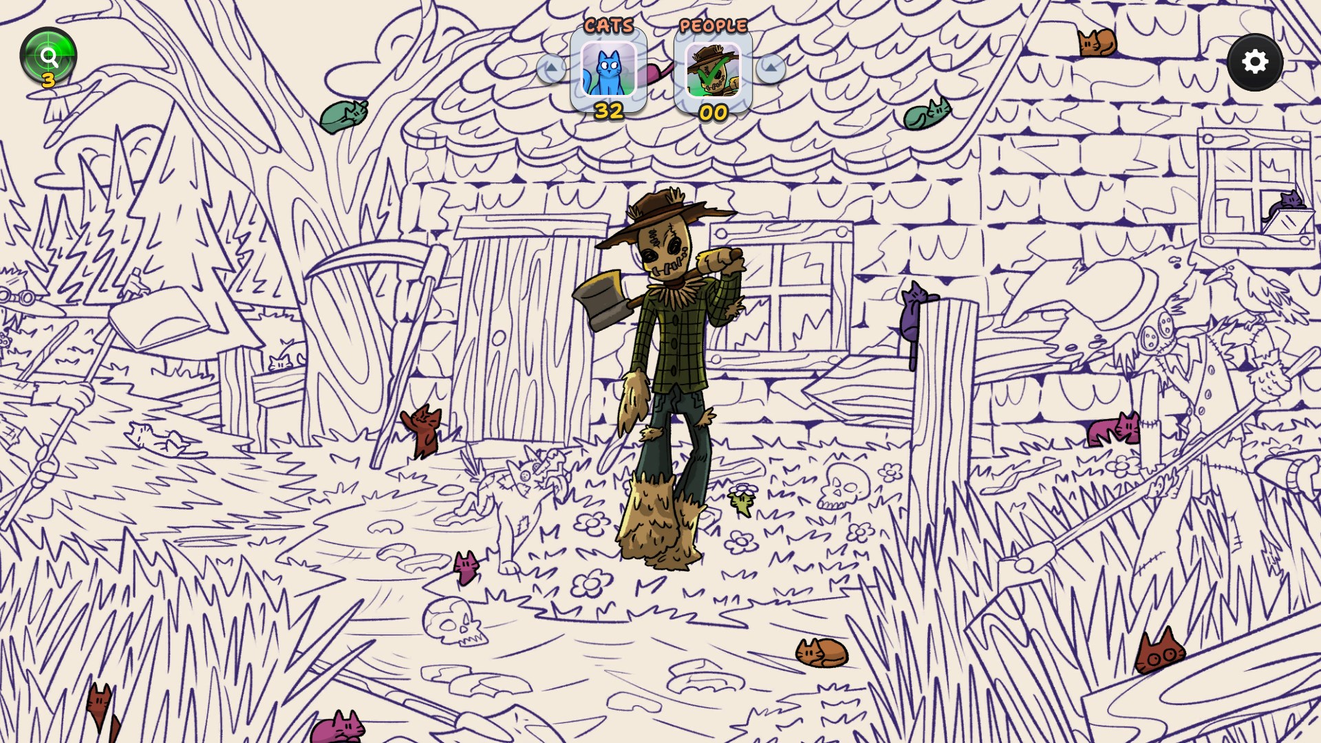 Hidden Cats in Spooky Village — скриншот 11