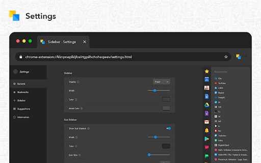 Sidebar for Edge - Quick Access to Apps & Bookmarks