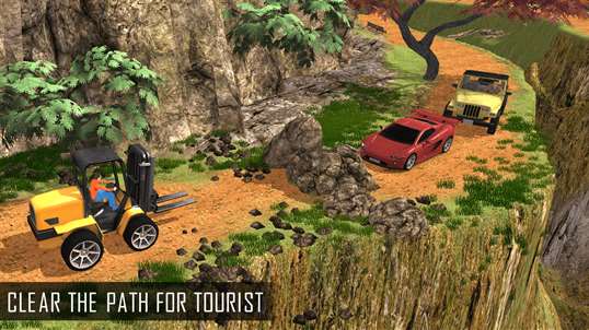Off Road Forklift Tour Rescue - Hill Top Driving screenshot 3