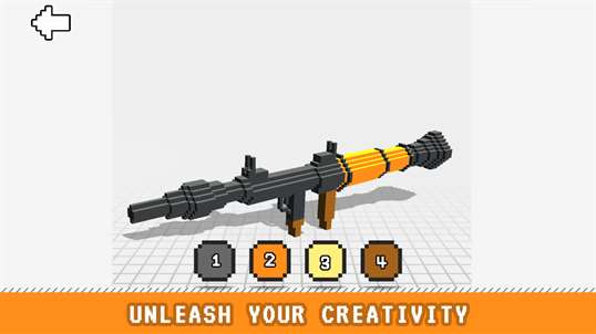 Weapons 3D Color by Number - Voxel Coloring Book screenshot 3