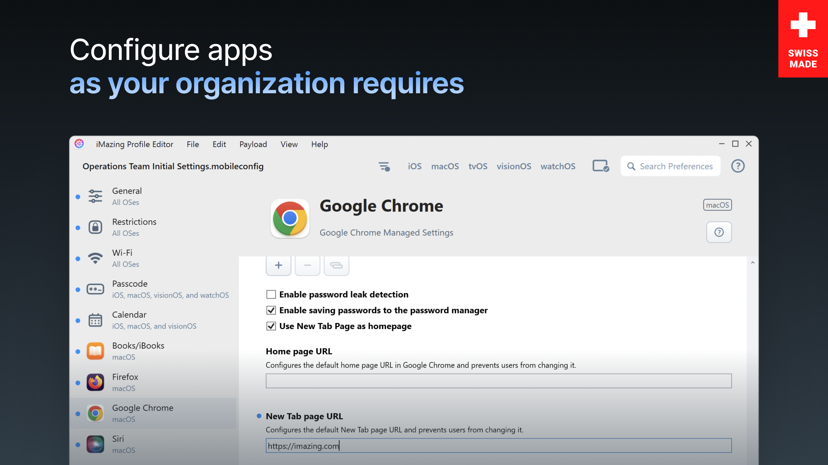 iMazing Profile Editor screenshot