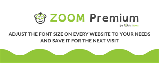 Text Zoom to increase font sizes marquee promo image