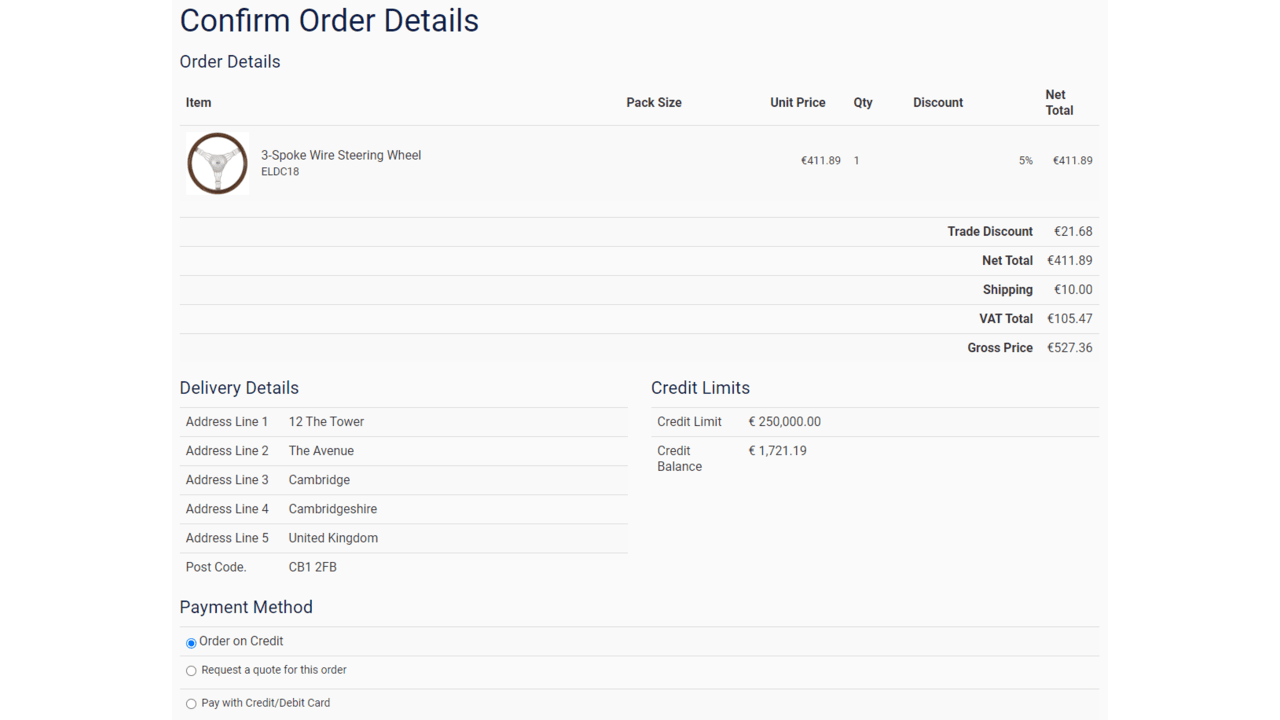 Snapshot 2 of Experlogix Digital Commerce for D365 Business Central