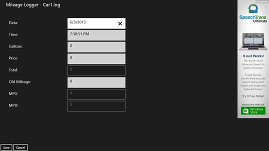 Mileage Logger screenshot 2