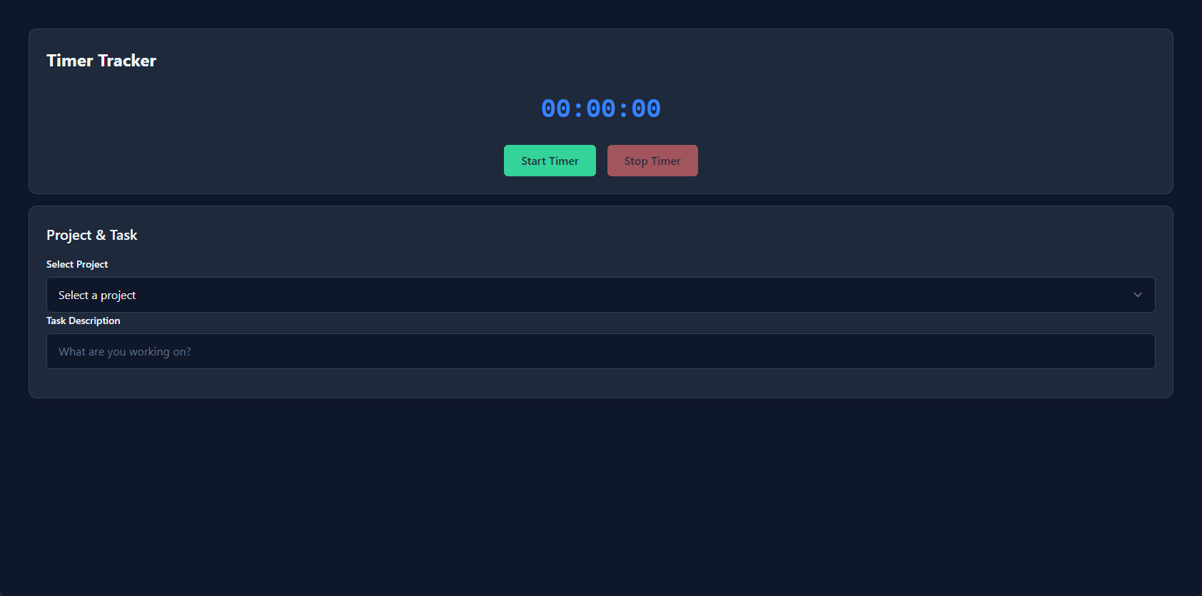 timer-tracker screenshot