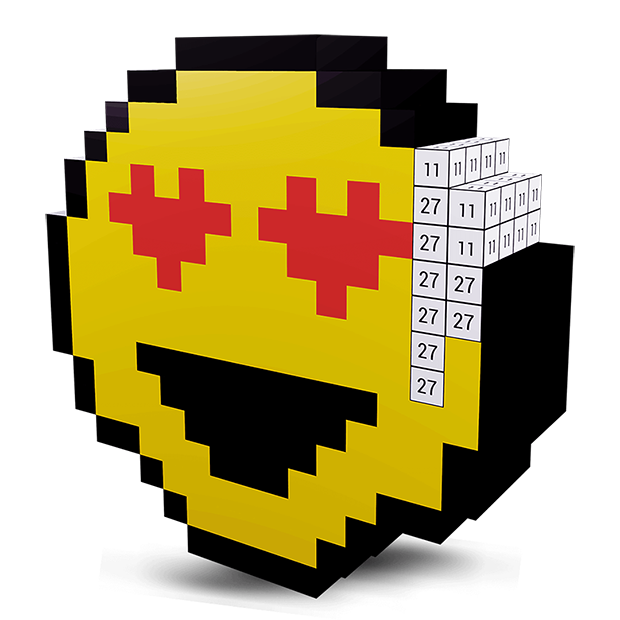 Emoji 3D Color by Number - Voxel Coloring Book