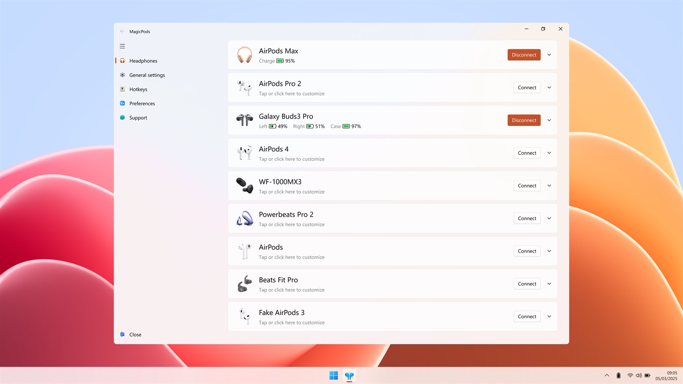#2. MagicPods (Windows) โดย: Aleksandr Maslov
