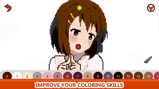 Anime Manga Color by Number - Pixel Art , Sandbox Coloring screenshot 2