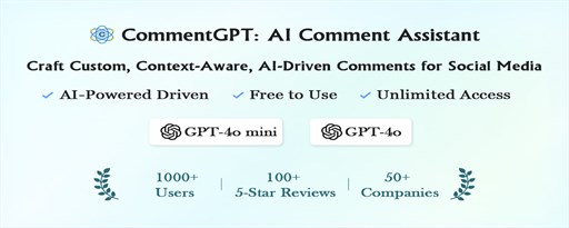 CommentGPT: AI Comment Assistant marquee promo image