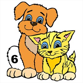 Animals Color by Number:Kids Learn Number Coloring