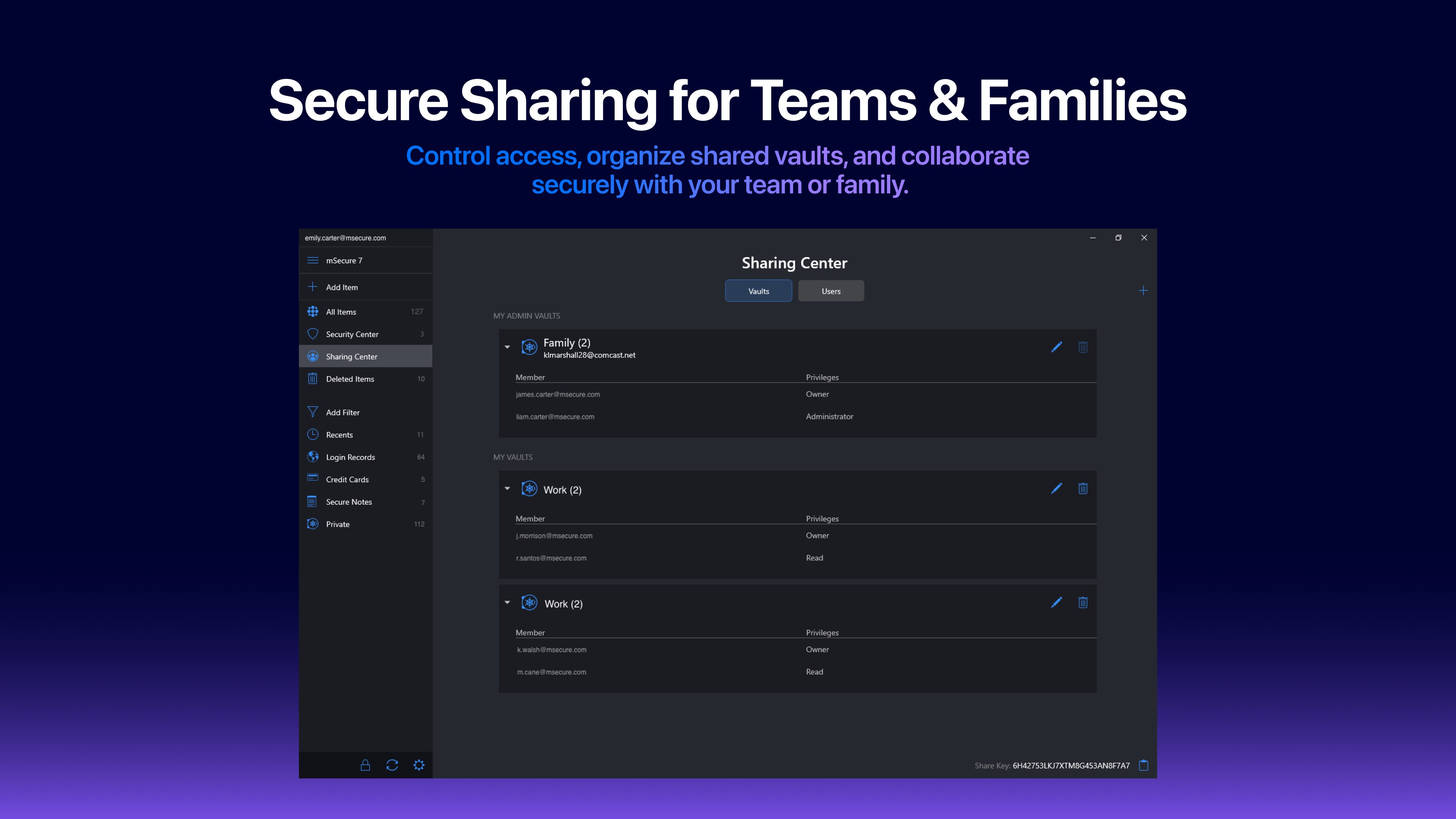 mSecure - Password Manager and Digital Wallet screenshot