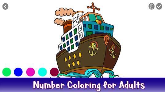 Vehicles Color by Number - Adult Coloring Book screenshot 3