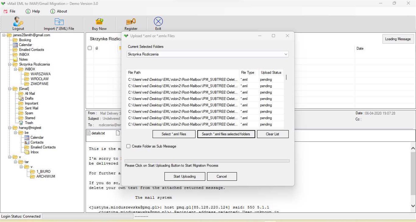 #5. EML to IMAP Migration (Windows) 由: VSOFTWARE