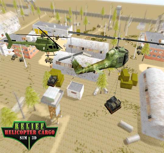 Relief Helicopter Cargo Sim 3D screenshot 2