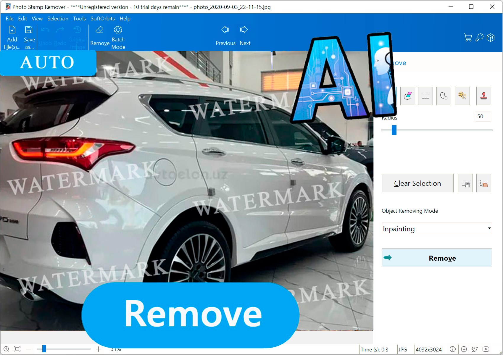 Software removedor de marca d'água AI - Transferência e instalação gratuitas no Windows | Microsoft Store