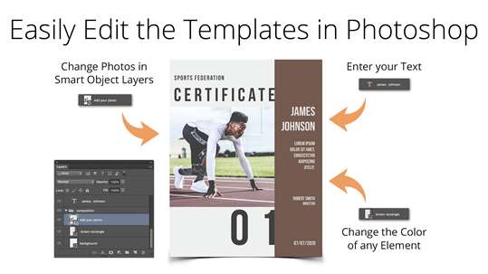 Certificate Templates for Adobe Photoshop screenshot 2