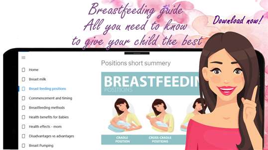 Breastfeeding Guide, Breast pumping, Baby formula and Breast milk screenshot 1