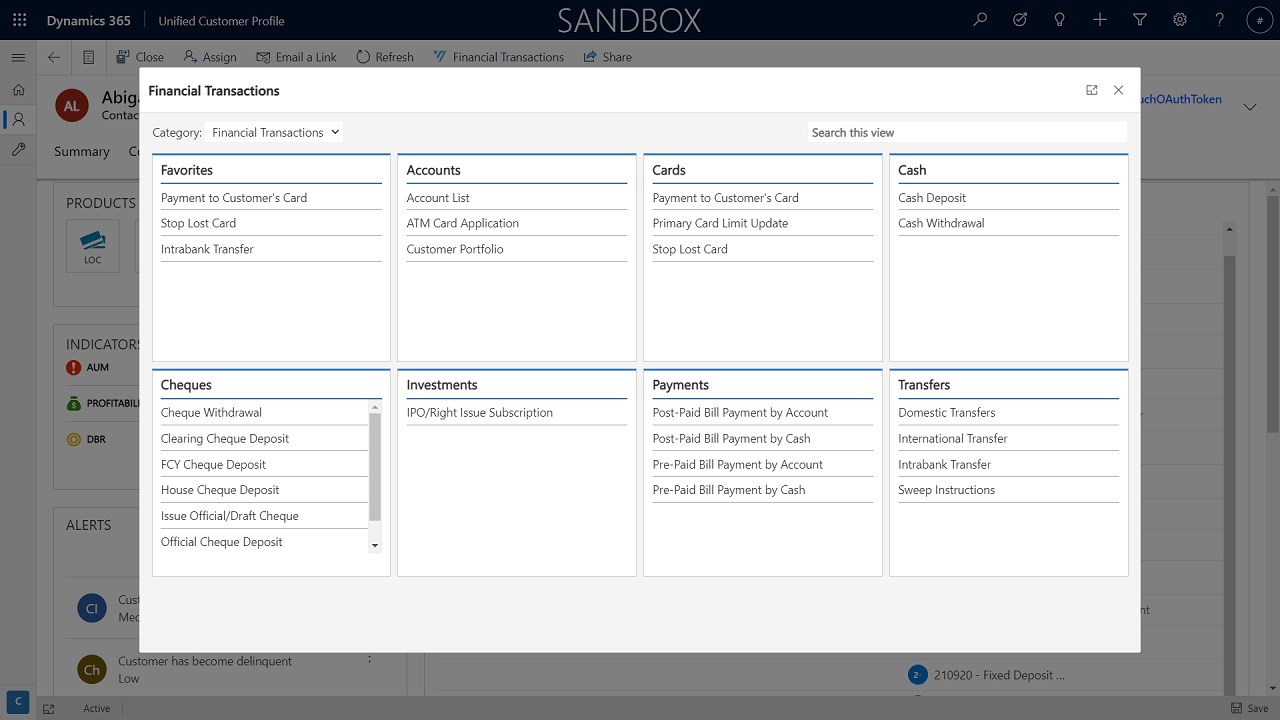 Snapshot 2 of VeriChannel Omni-Channel Banking on Microsoft Cloud for Financial Services