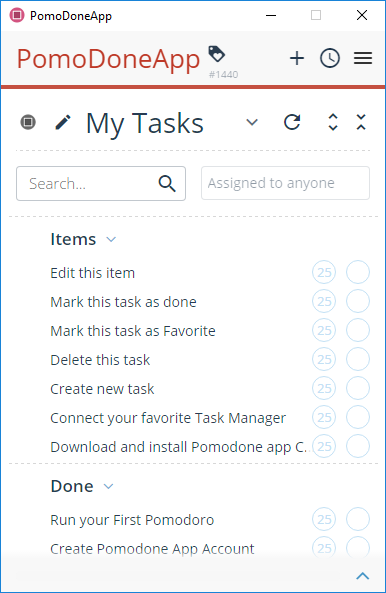 【图】PomoDoneApp – Your Task List’s Productivity Timer(截图2)