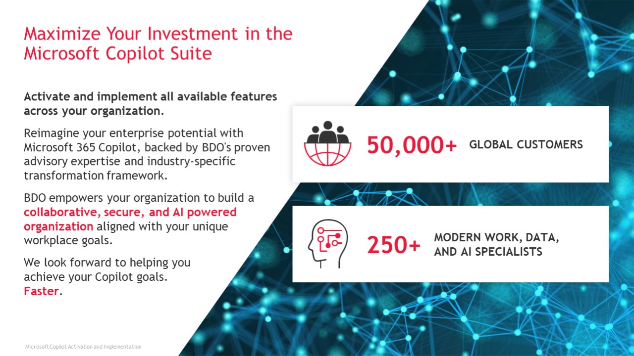 Snapshot 1 of Microsoft Copilot Activation & Implementation