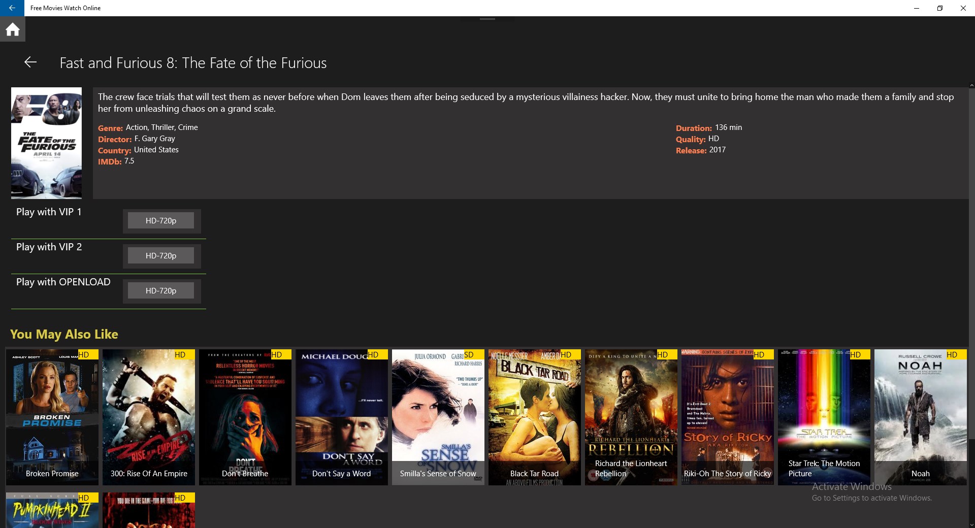 Free Movies Watch Online for Windows 10