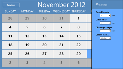 Menstrual Calendar Screenshots 2