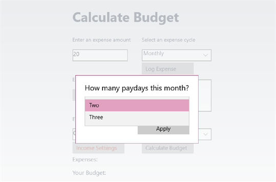 Calculate Budget screenshot 6
