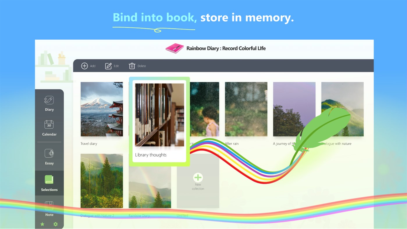 #6. Rainbow Diary - Journal, Note & Essay Book (Windows) Ved: 彩虹工作室