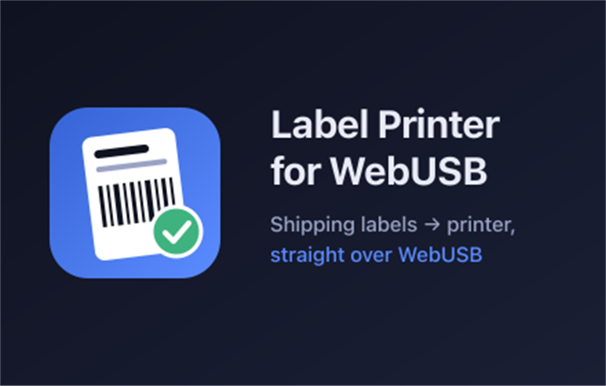 Label Printer for WebUSB